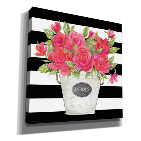 Image of 'Fuchsia Jardin Stripes' by Cindy Jacobs, Canvas Wall Art