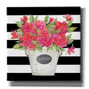 'Fuchsia Jardin Stripes' by Cindy Jacobs, Canvas Wall Art
