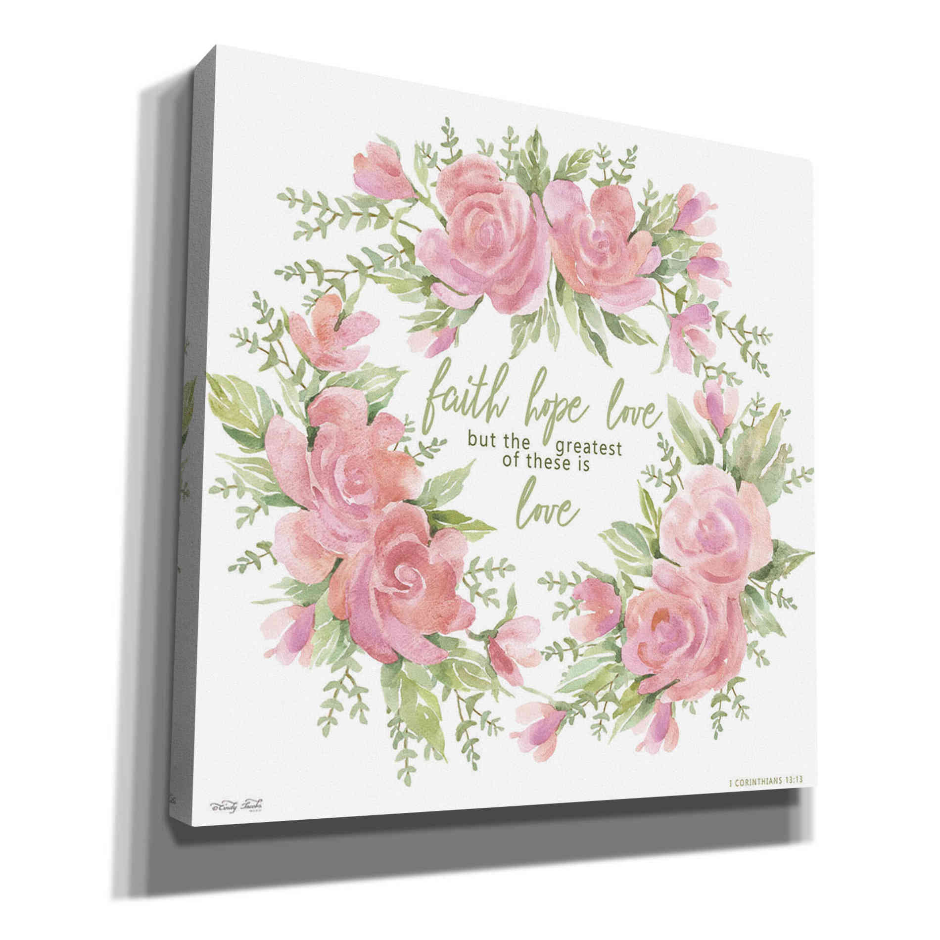 'Faith Hope Love' by Cindy Jacobs, Canvas Wall Art