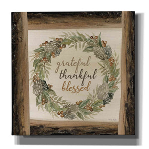 'Thankful Fall Wreath' by Cindy Jacobs, Canvas Wall Art