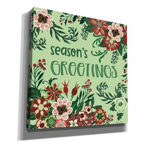 'Season's Greetings Florals' by Cindy Jacobs, Canvas Wall Art