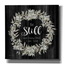 'Be Still and Know Wreath' by Cindy Jacobs, Canvas Wall Art