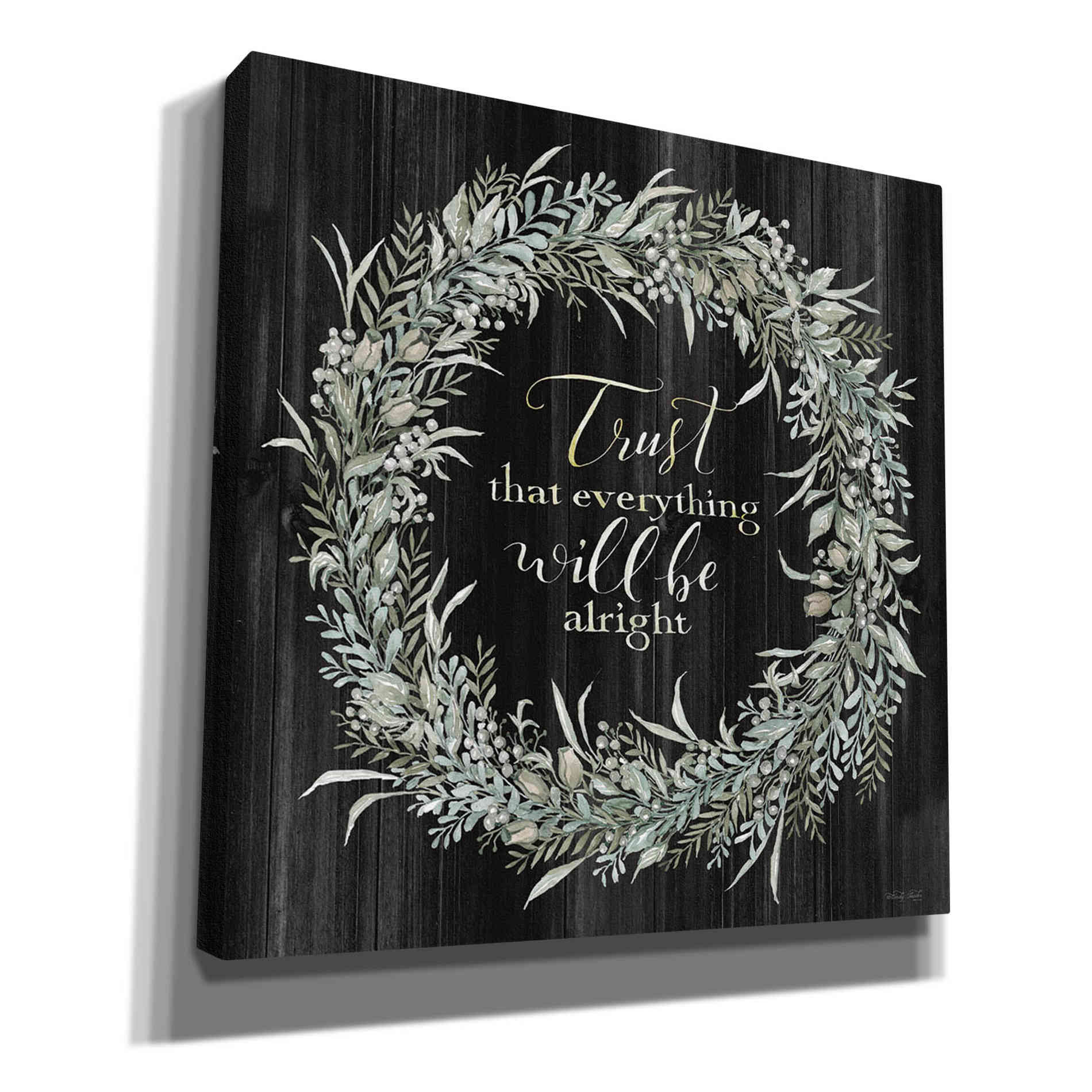 'Trust Wreath' by Cindy Jacobs, Canvas Wall Art