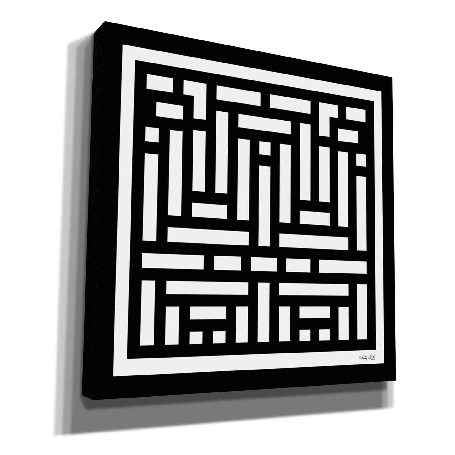 'Black & White Geo II' by Cindy Jacobs, Canvas Wall Art