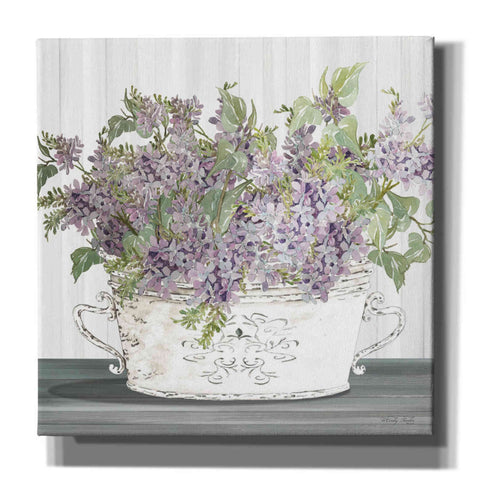 Image of 'Lilac Galvanized Pot' by Cindy Jacobs, Canvas Wall Art