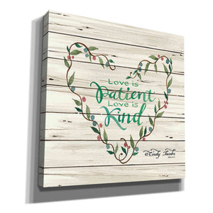'Love is Patient Heart Wreath' by Cindy Jacobs, Canvas Wall Art