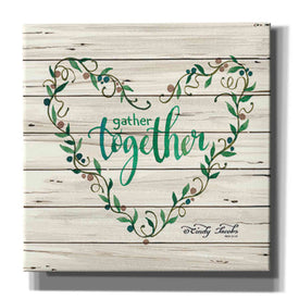 'Gather Together Heart Wreath' by Cindy Jacobs, Canvas Wall Art