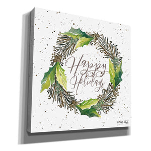 'Happy Holidays Wreath' by Cindy Jacobs, Canvas Wall Art