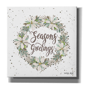'Seasons Greetings Wreath III' by Cindy Jacobs, Canvas Wall Art