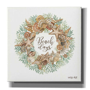 'Beach Days Shell Wreath' by Cindy Jacobs, Canvas Wall Art