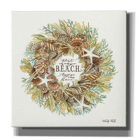 'Best Escape Shell Wreath' by Cindy Jacobs, Canvas Wall Art