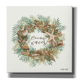 'Ocean Waves Shell Wreath' by Cindy Jacobs, Canvas Wall Art
