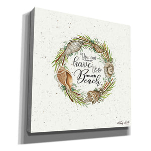 'Never Too Much Beach Shell Wreath' by Cindy Jacobs, Canvas Wall Art