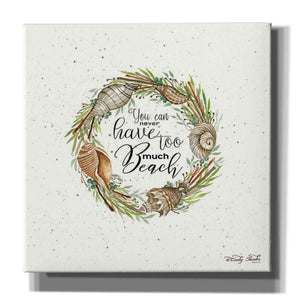 'Never Too Much Beach Shell Wreath' by Cindy Jacobs, Canvas Wall Art
