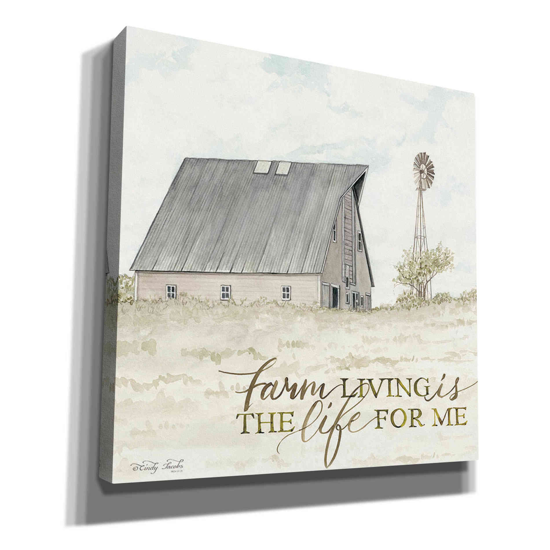 'Farm Living' by Cindy Jacobs, Canvas Wall Art