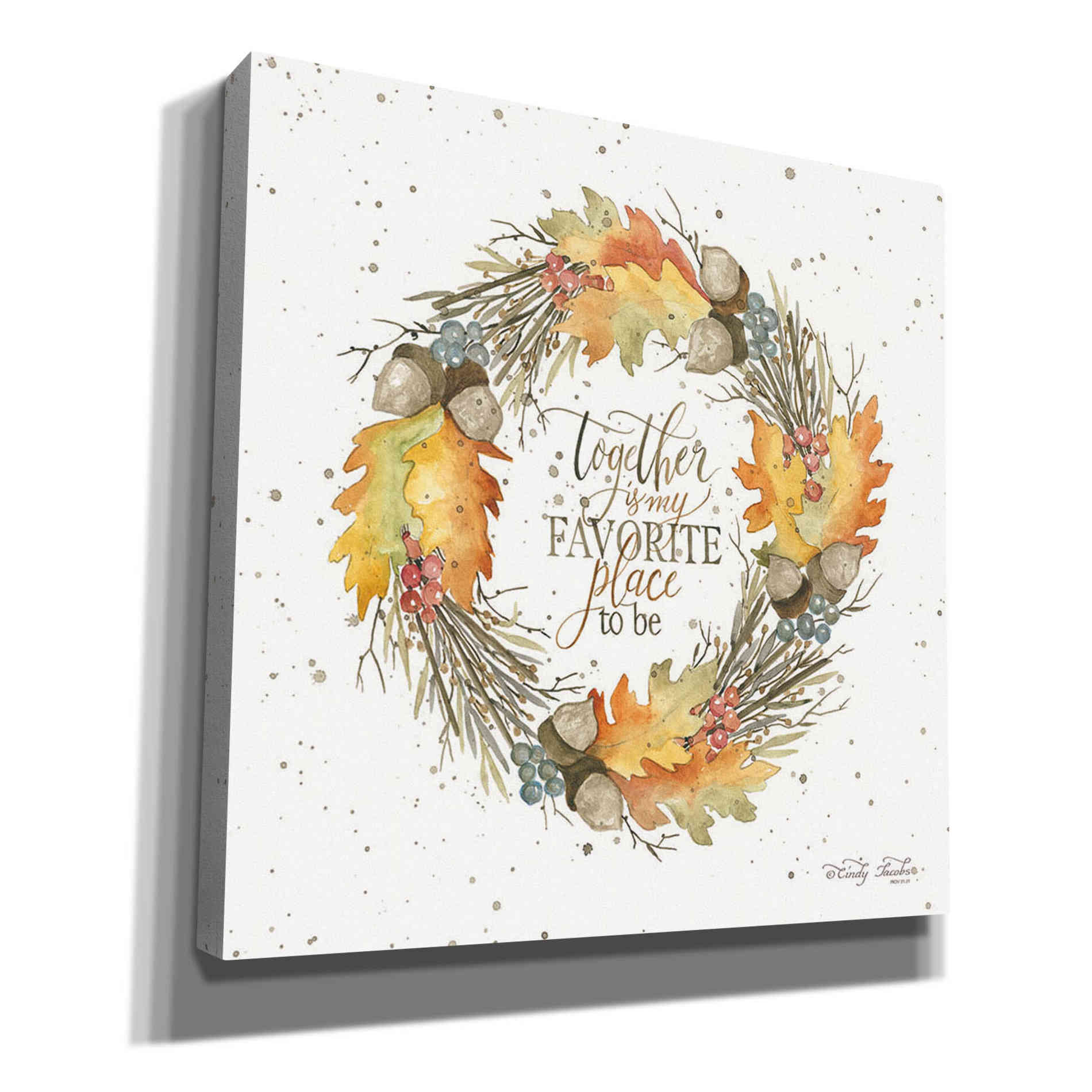 'Together Wreath' by Cindy Jacobs, Canvas Wall Art