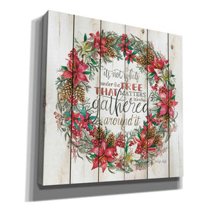 'Gathered Around the Tree Wreath' by Cindy Jacobs, Canvas Wall Art