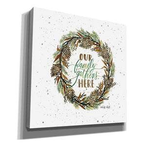 'Our Family Gathers Here Wreath' by Cindy Jacobs, Canvas Wall Art