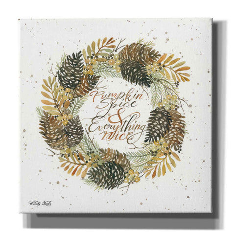 Image of 'Pumpkin Spice Wreath' by Cindy Jacobs, Canvas Wall Art