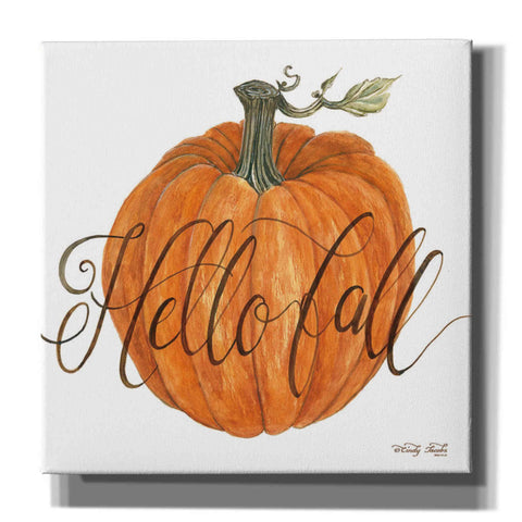 Image of 'Hello Fall Pumpkin' by Cindy Jacobs, Canvas Wall Art