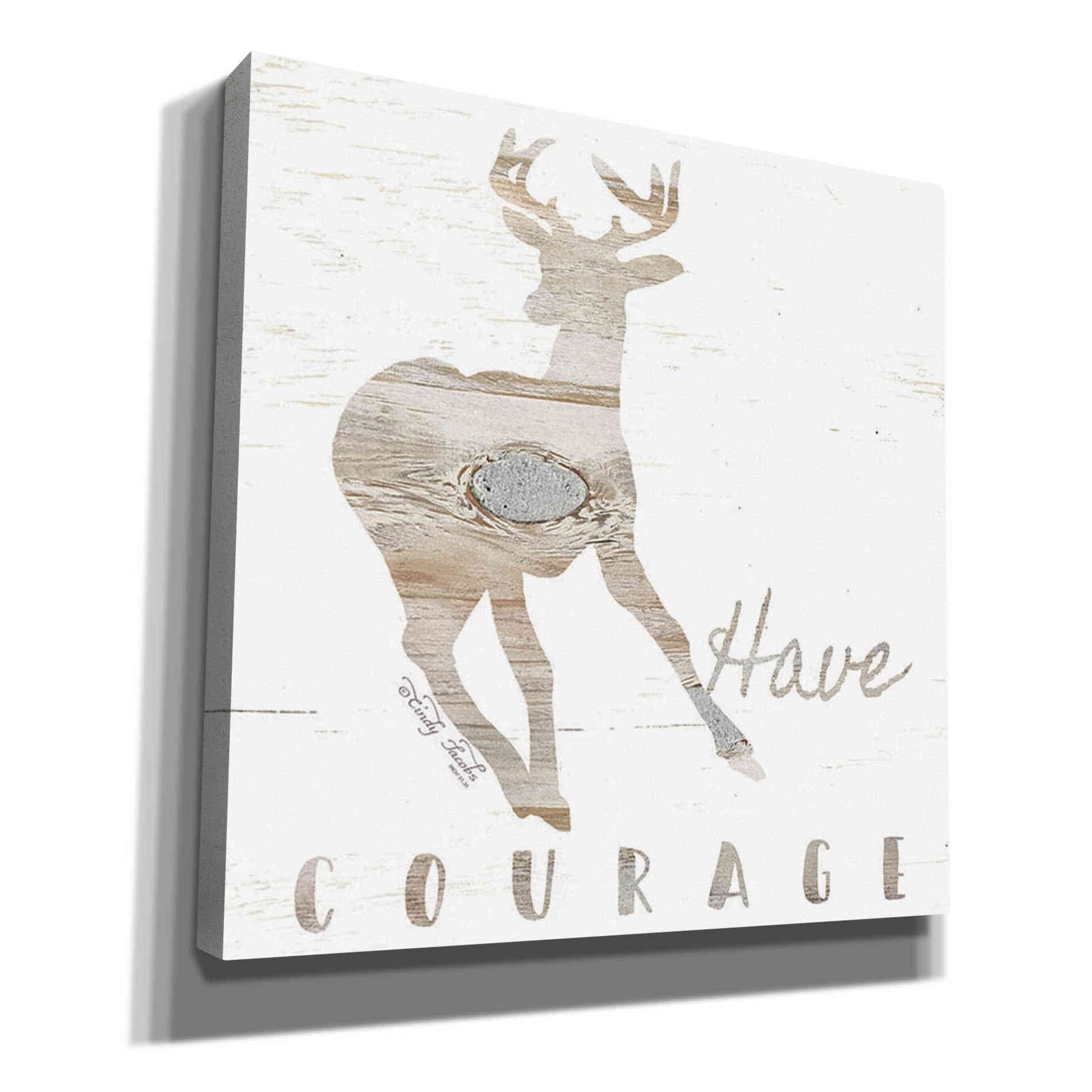 'Have Courage Deer' by Cindy Jacobs, Canvas Wall Art