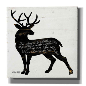 'Deer in Black' by Cindy Jacobs, Canvas Wall Art
