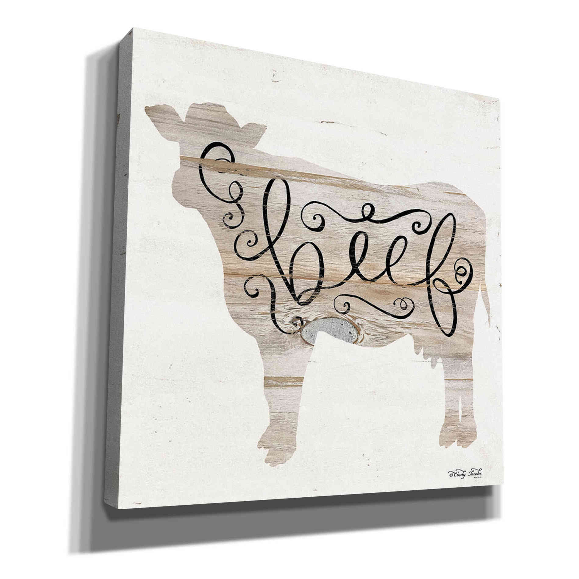 'Beef in Beige' by Cindy Jacobs, Canvas Wall Art