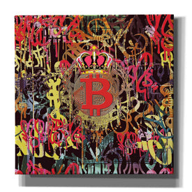 'Bitcoin Graffiti Art 6' by Irena Orlov, Canvas Wall Art