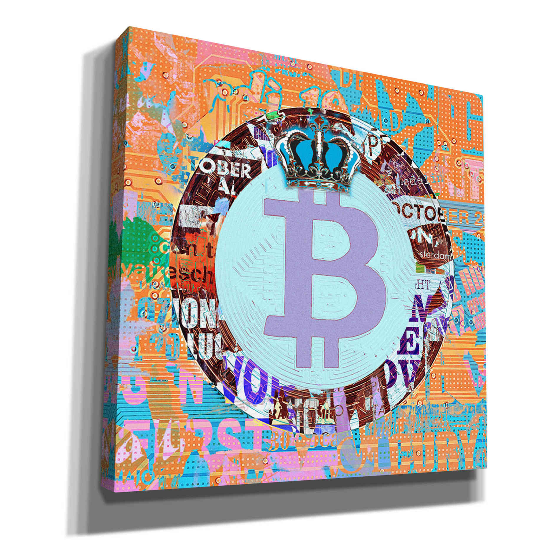 'Bitcoin Cryptocurrency 2-1' by Irena Orlov, Canvas Wall Art