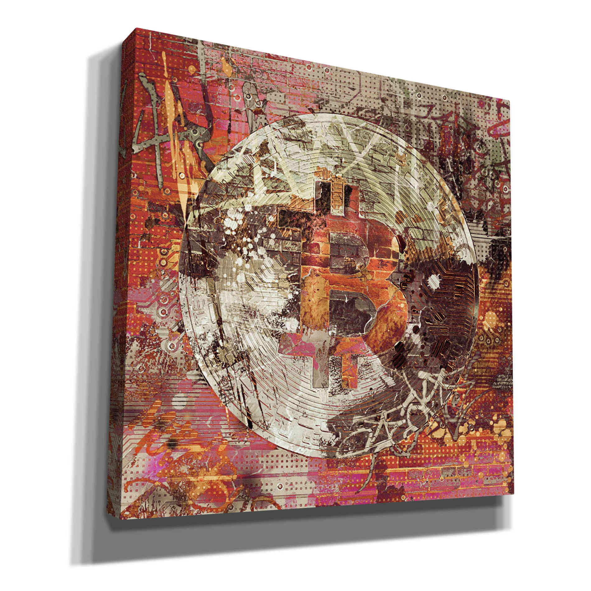 'Bitcoin Coin  Art 6' by Irena Orlov, Canvas Wall Art