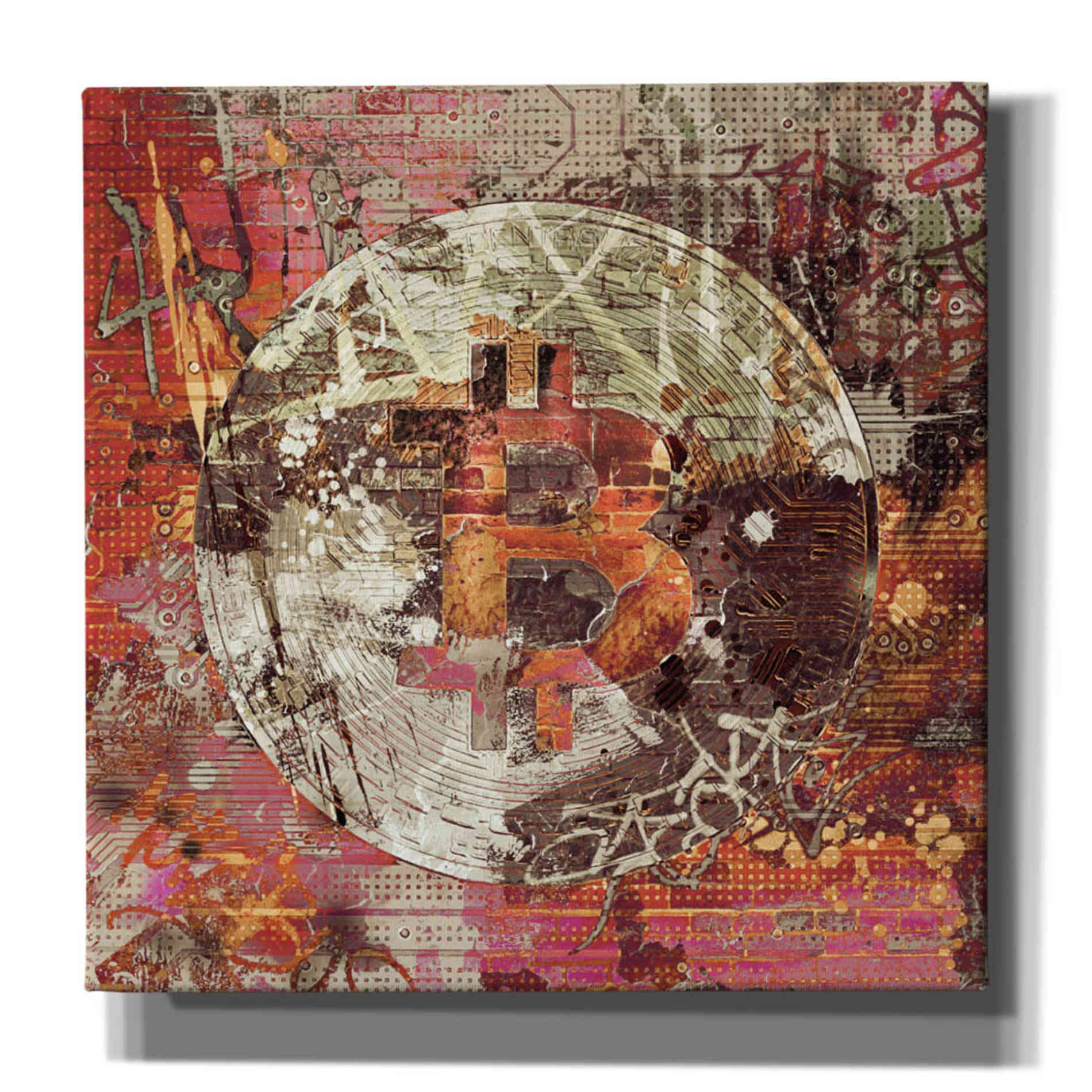 'Bitcoin Coin  Art 6' by Irena Orlov, Canvas Wall Art