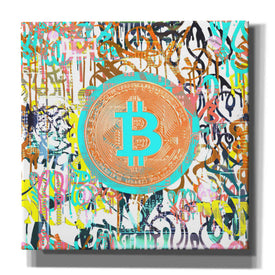 'Bitcoin Graffiti Art 3' by Irena Orlov, Canvas Wall Art