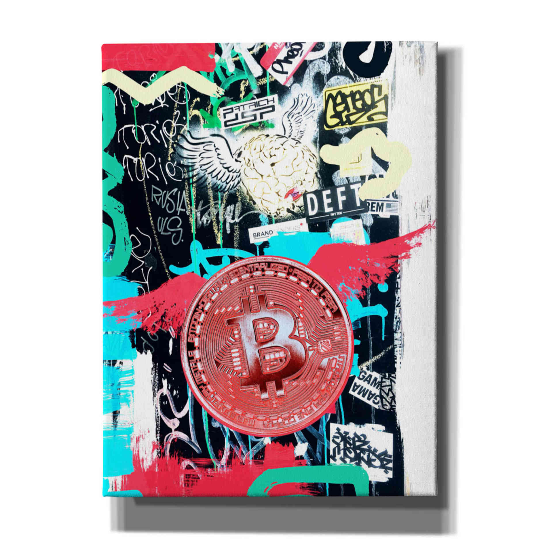 'Bitcoin Street Art 2' by Irena Orlov, Canvas Wall Art