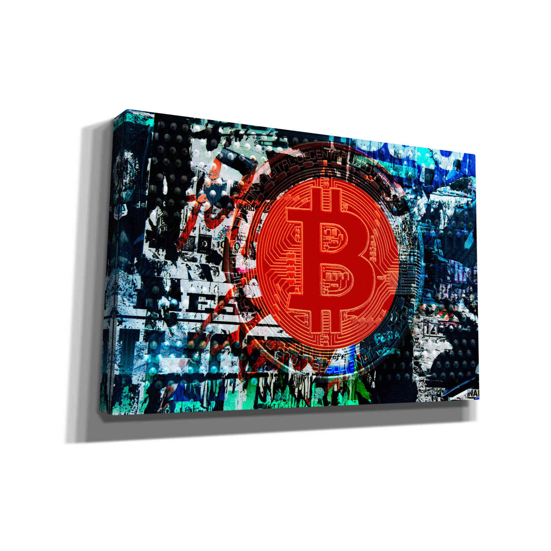 'Bitcoin Graffiti 1' by Irena Orlov, Canvas Wall Art