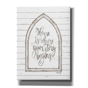 'Home is Where Your Story Begins Arch' by Cindy Jacobs, Canvas Wall Art