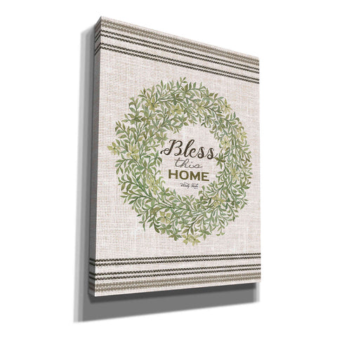 Image of 'Bless This Home Wreath' by Cindy Jacobs, Canvas Wall Art