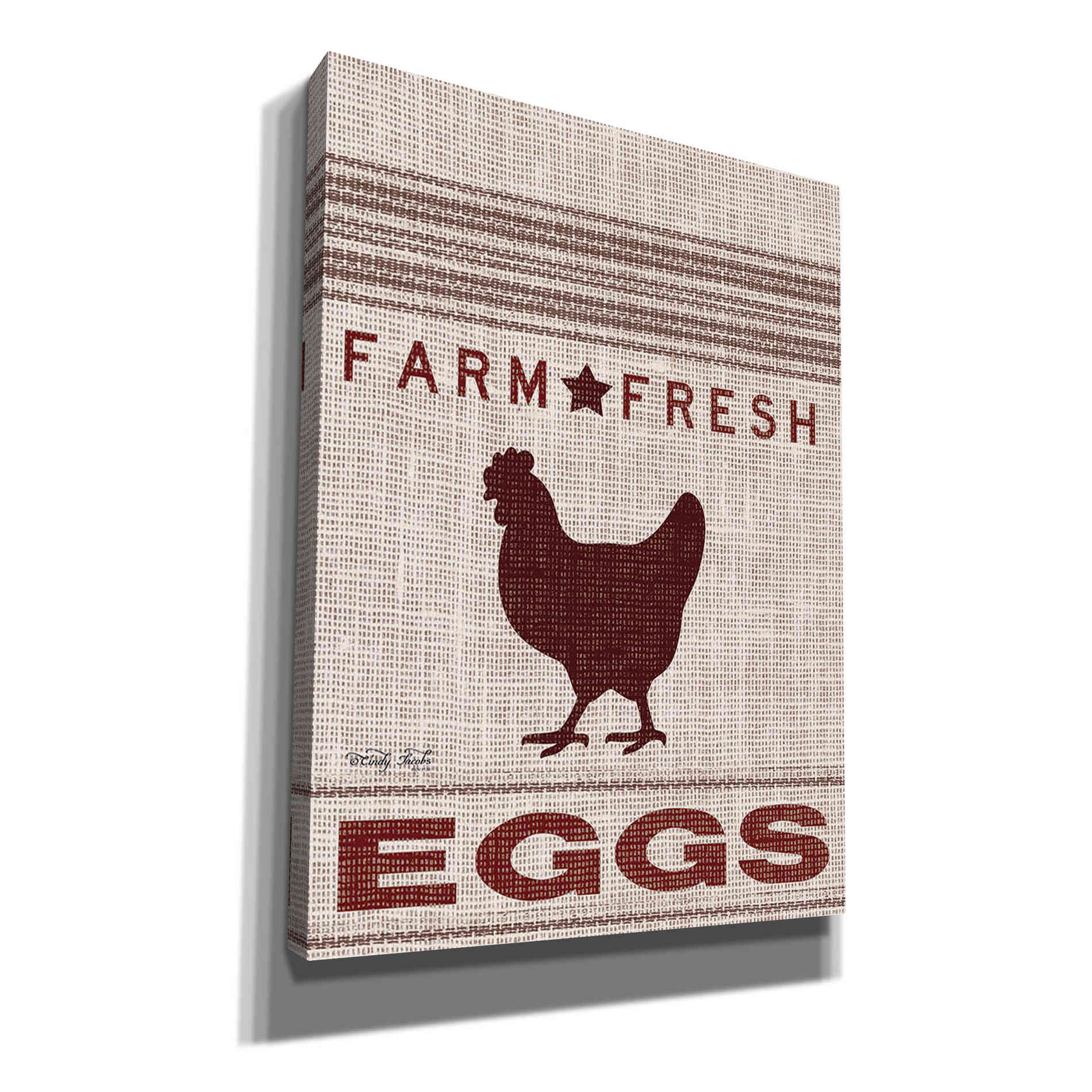 'Grain Sack Eggs' by Cindy Jacobs, Canvas Wall Art