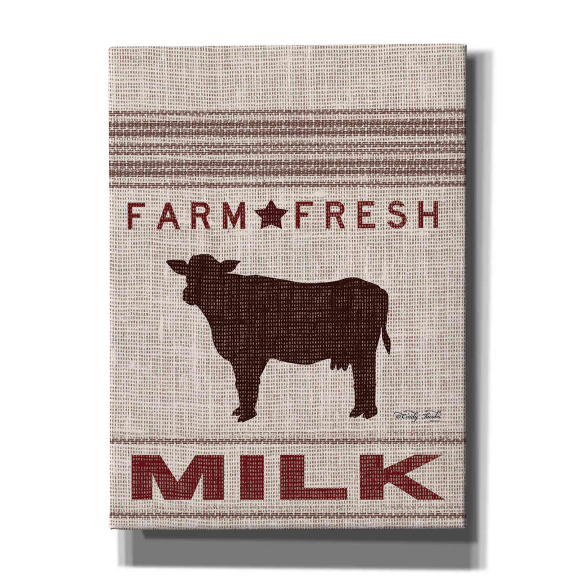 'Grain Sack Milk' by Cindy Jacobs, Canvas Wall Art