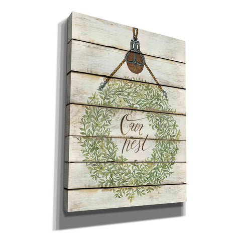 Image of 'Our Nest Wreath on Wood Panels' by Cindy Jacobs, Canvas Wall Art