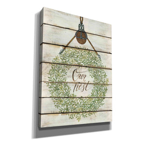 'Our Nest Wreath on Wood Panels' by Cindy Jacobs, Canvas Wall Art