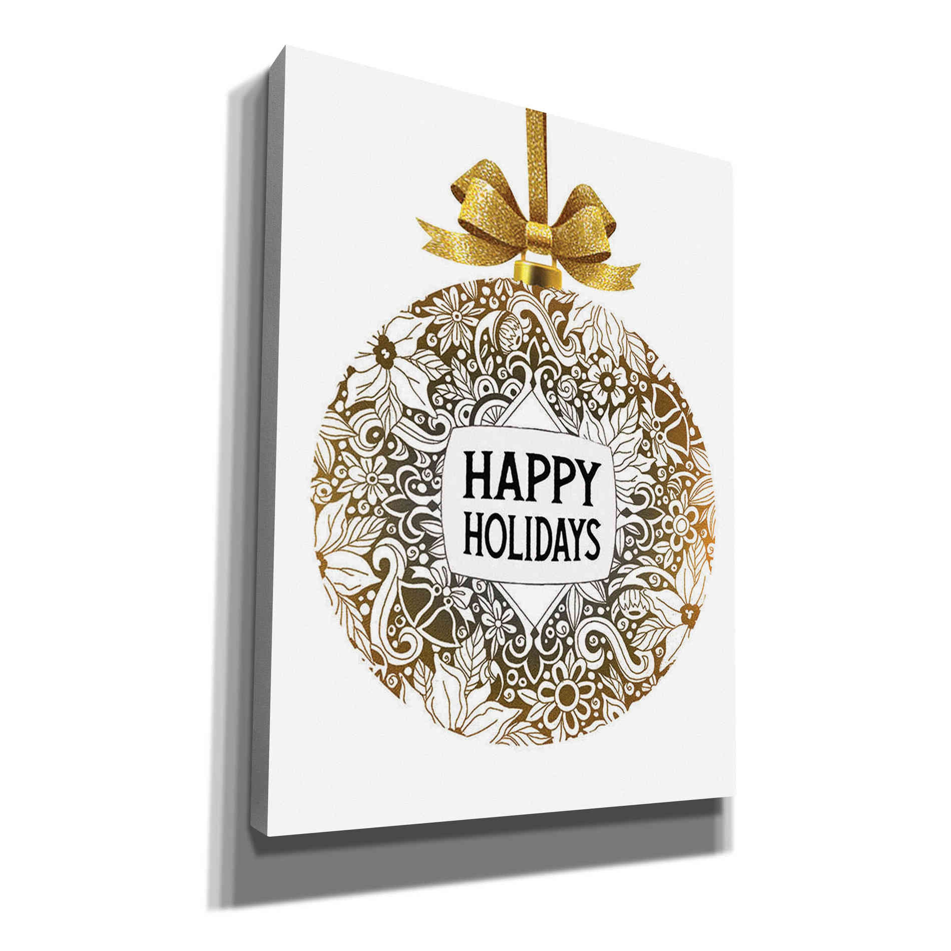 'Happy Holidays Ornament' by Cindy Jacobs, Canvas Wall Art