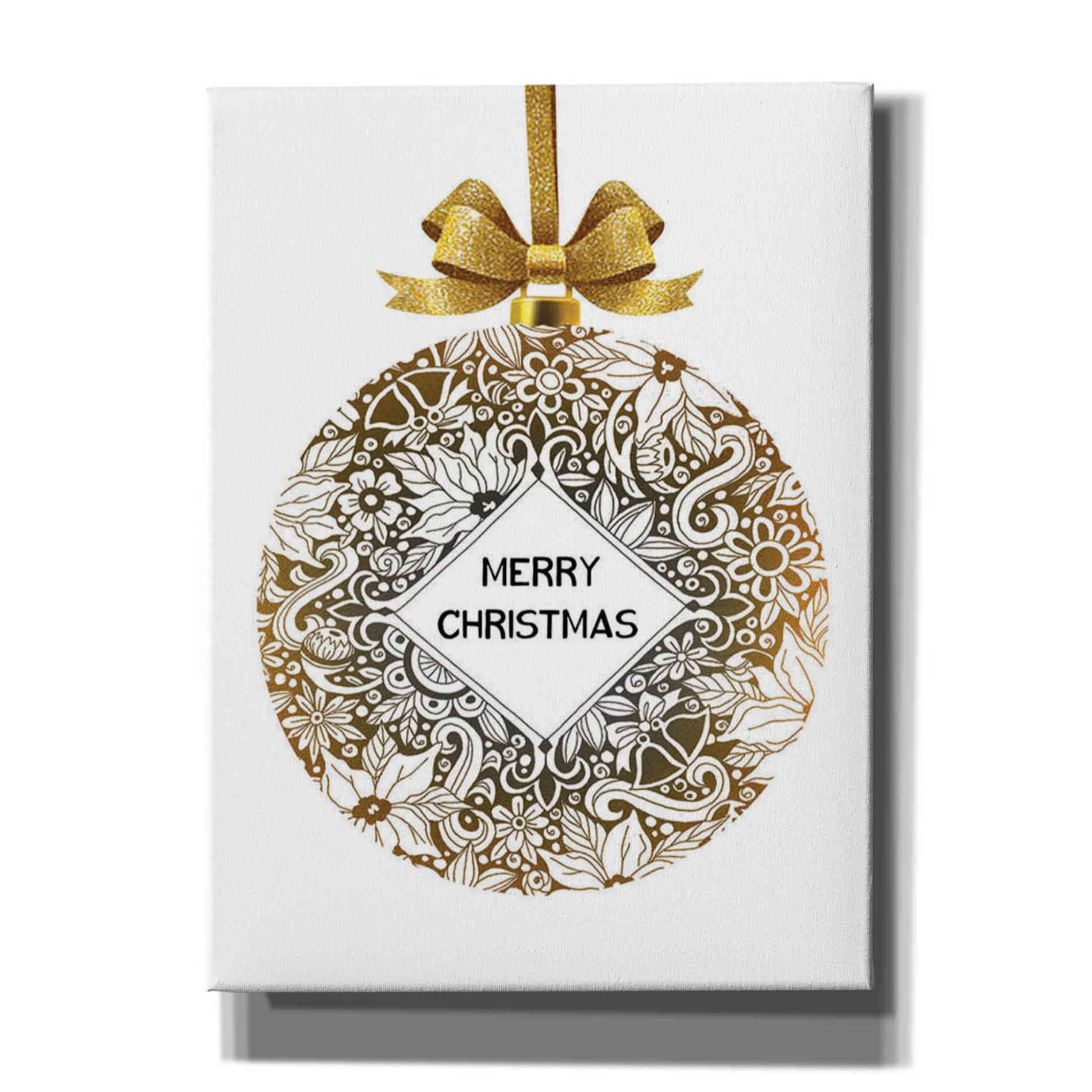 'Merry Christmas Ball Ornament' by Cindy Jacobs, Canvas Wall Art