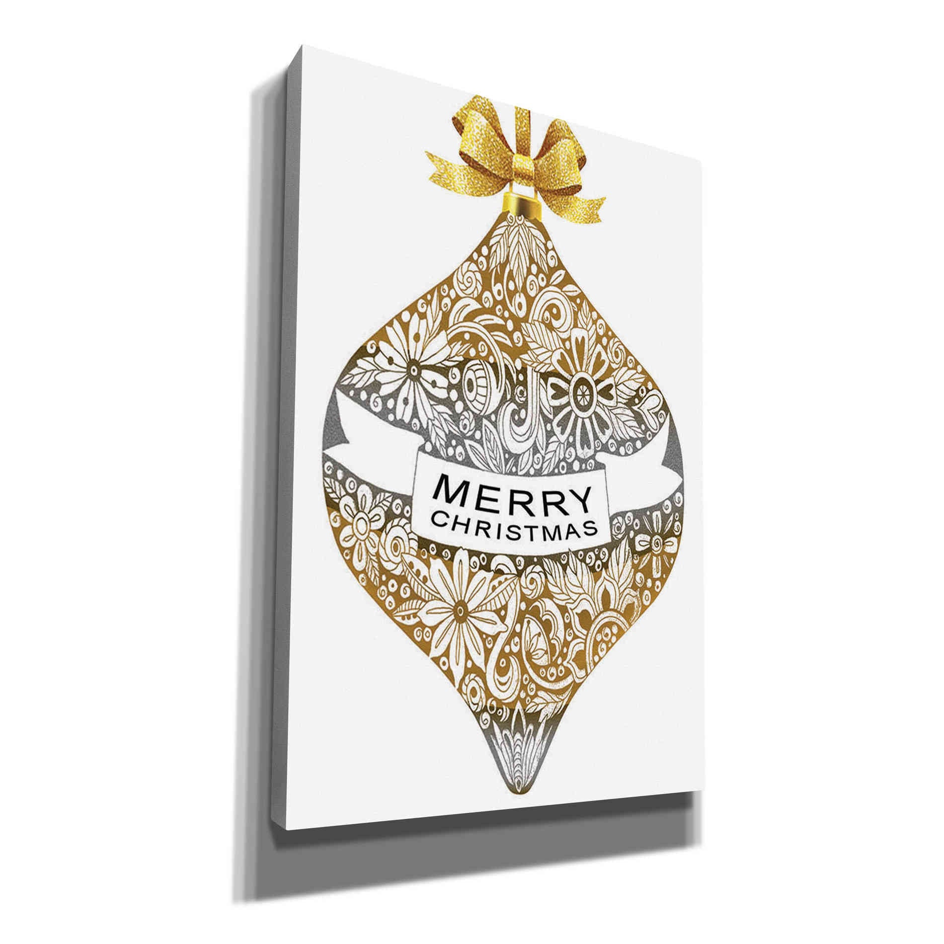 'Merry Christmas Ornament' by Cindy Jacobs, Canvas Wall Art