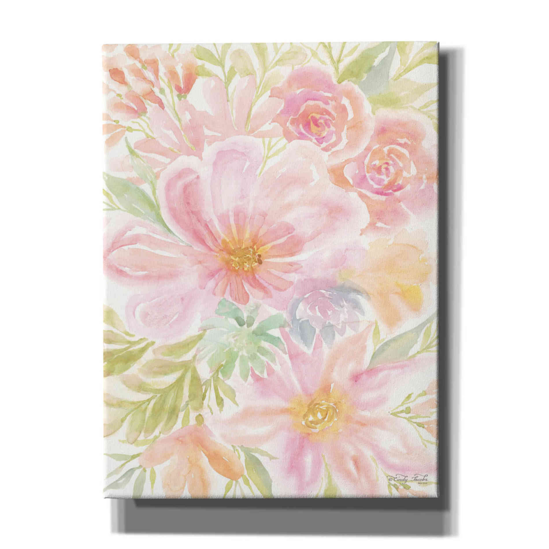 'Mixed Floral Blooms I' by Cindy Jacobs, Canvas Wall Art