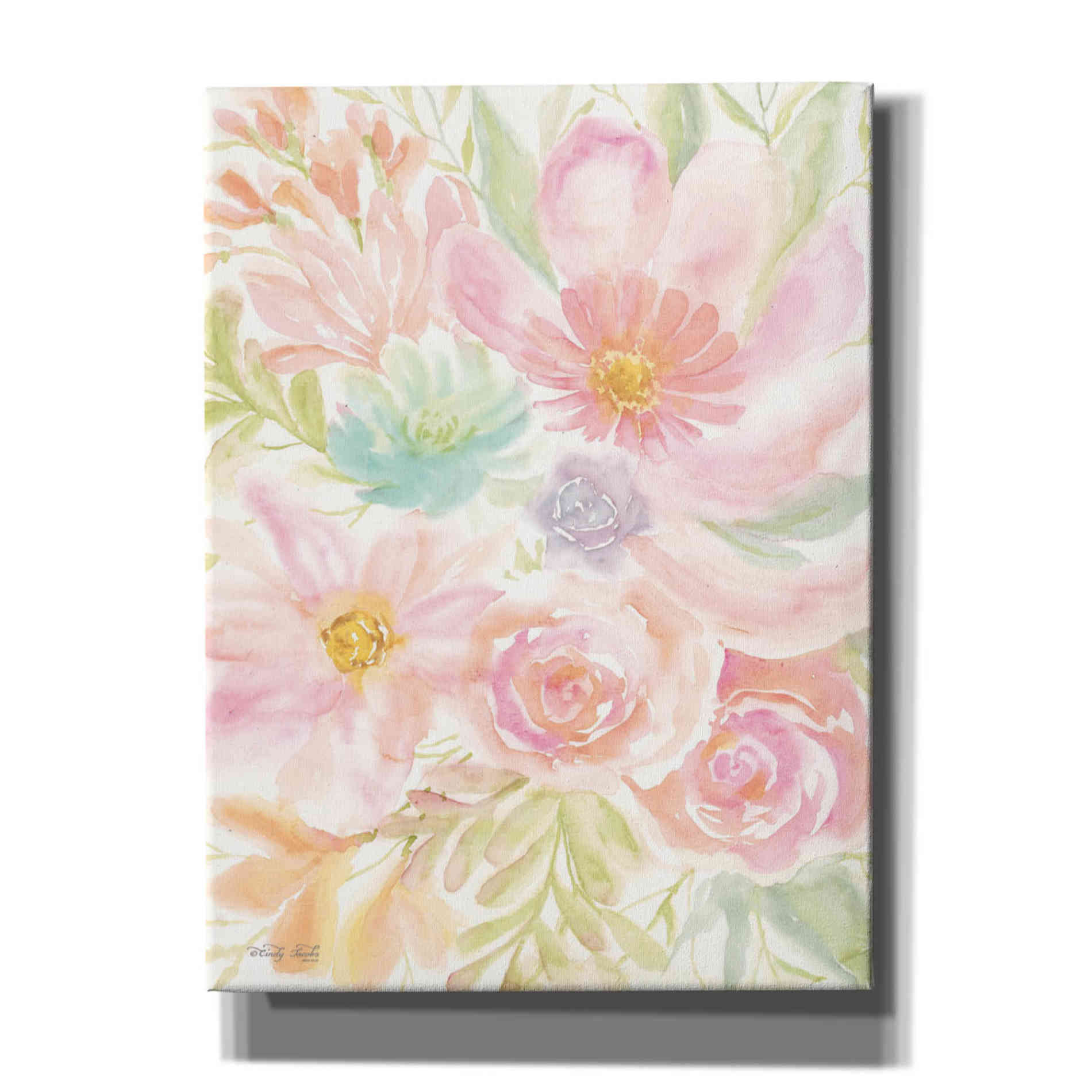 'Mixed Floral Blooms II' by Cindy Jacobs, Canvas Wall Art