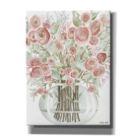 'Blush Roses' by Cindy Jacobs, Canvas Wall Art