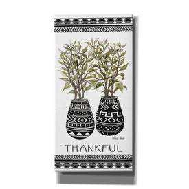 'Thankful Mud Cloth Vase' by Cindy Jacobs, Canvas Wall Art