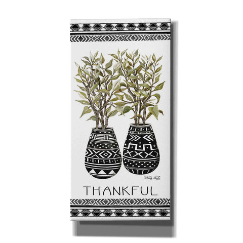 Image of 'Thankful Mud Cloth Vase' by Cindy Jacobs, Canvas Wall Art