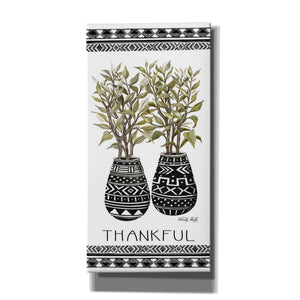 'Thankful Mud Cloth Vase' by Cindy Jacobs, Canvas Wall Art