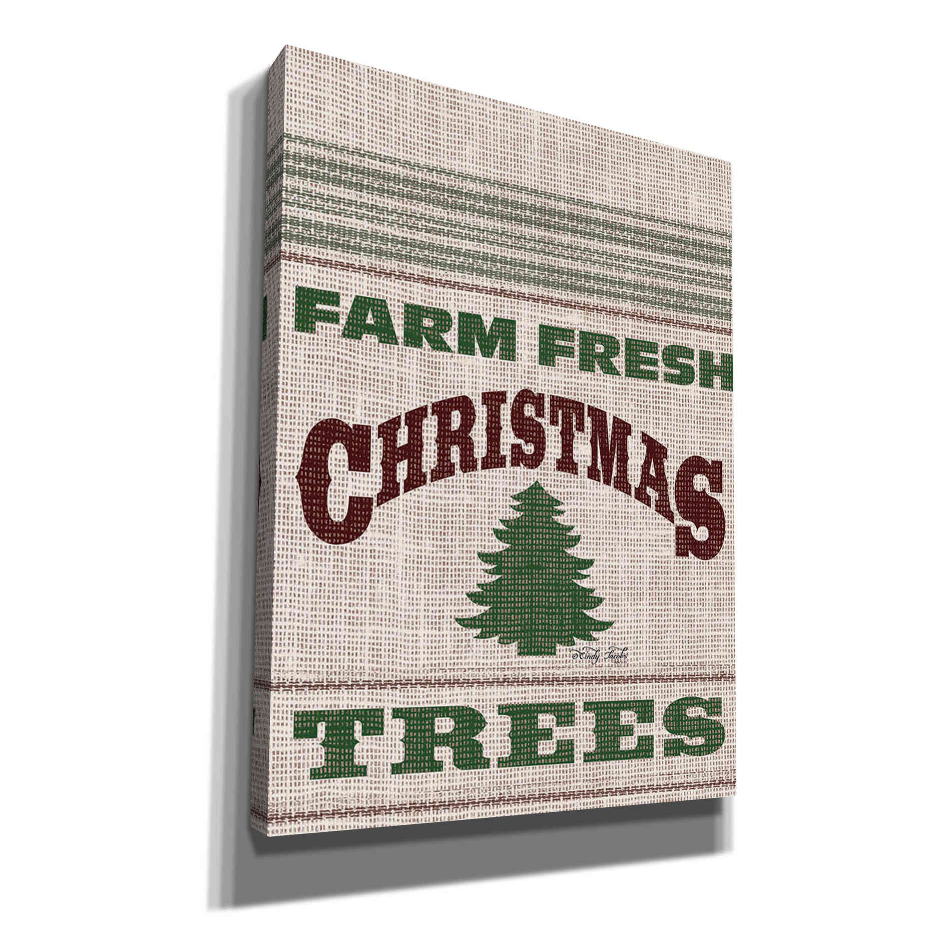 'Farm Fresh Christmas Trees' by Cindy Jacobs, Canvas Wall Art